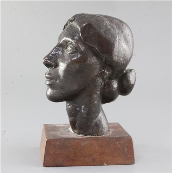 § Frank Dobson (1888-1963) Head of a woman, 8.25in. 10in overall